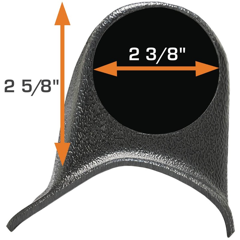 GlowShift Universal Black Triple Pillar Gauge Pod - Fits Any
