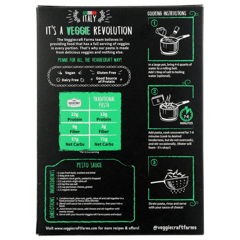 Veggiecraft Pasta Penne Cauli 8 OZ