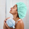 Reusable Shower Cap for Women, Large Waterproof Shower Essentials Bonnet