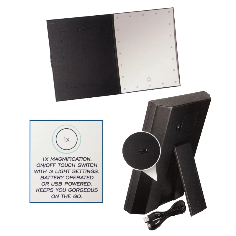 Conair Crystal Clear Lighted Picture Mirror System 5x7 Frame &