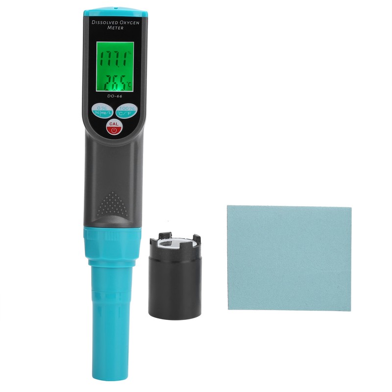 Portable Dissolved Oxygen Meter 0-199.9% Backlight Display with Temperature Tester