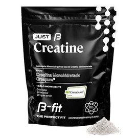 B-FIT B Just Creatine Creapure - Creatina Monohidratada Pura en Polvo - Pre Entreno Ideal Pre Workout - Creatina Sin Sabor (600 gr)