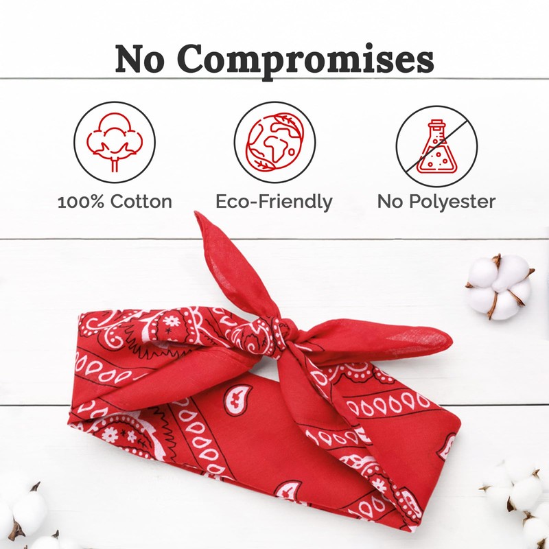 ZENO Lavender Bandana – 100% Cotton & Natural Fibers –