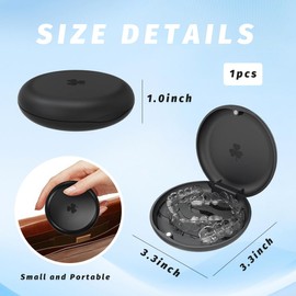 Zahnspangendose, Tragbarer Gebissdose Prothesendose,Gebissdose, Zahnprothesen Behälter, Spangendose, für Zahnprothese für Reisen und täglichen Gebrauch für Menschen Zahnspangen (Schwarz)