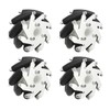 4Pcs 60mm Omnidirectional Wheel Aluminum Alloy Omni Directional Wheel Set