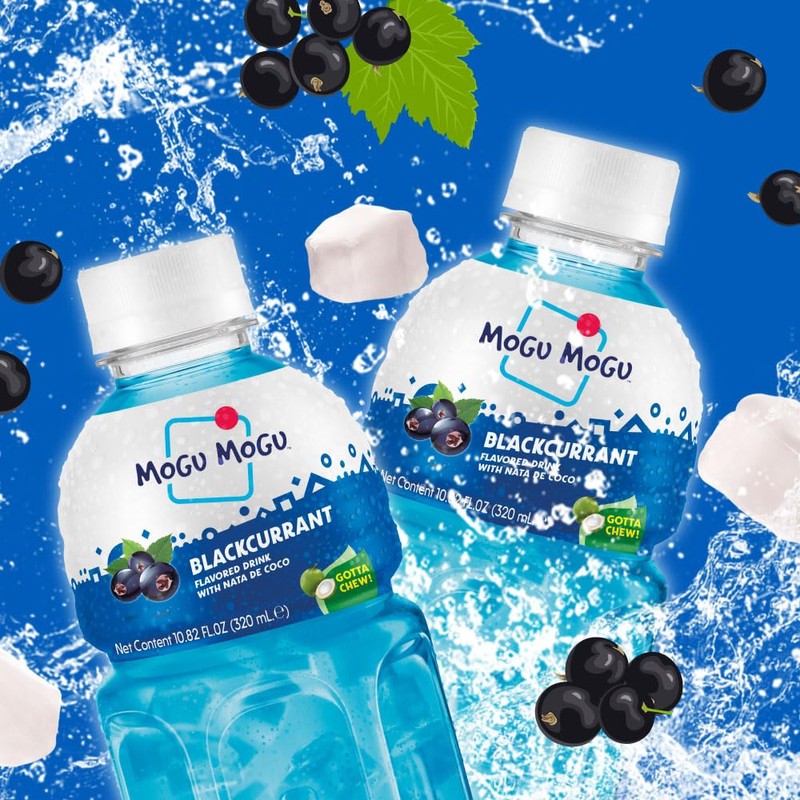 Mogu Mogu Blackcurrant Juice Drink with Nata de Coco –