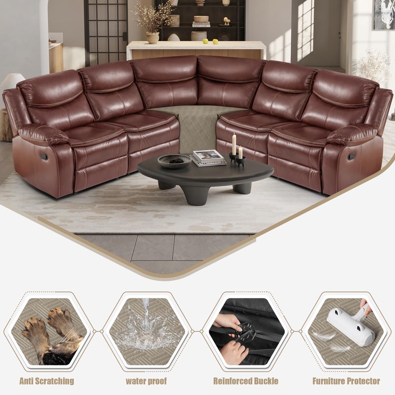 KinCam Waterproof Recliner Sectional Couch Covers, Oversized Reclining Sofa Covers