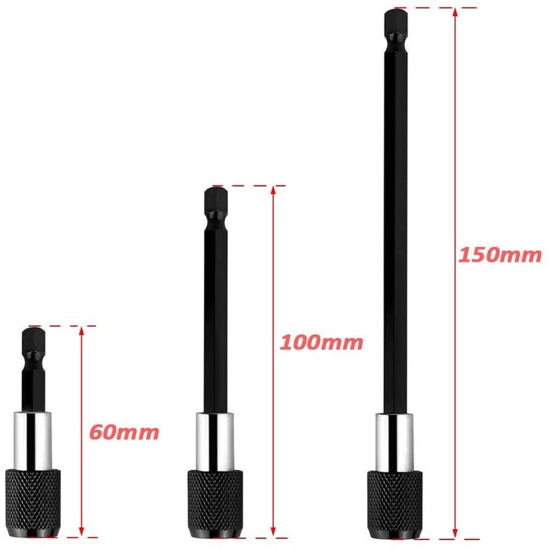 Fongmore 3 Pcs 60mm 100mm 150mm 1/4 Inch Hex Shank