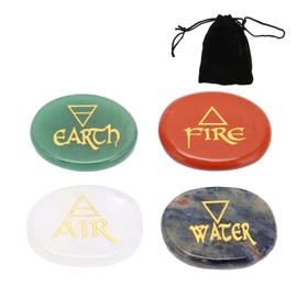 4Pcs Reiki Balancing Stones Finely Polished Palm Size Assorted Colors Reiki Healing Crystals for Meditation Purification