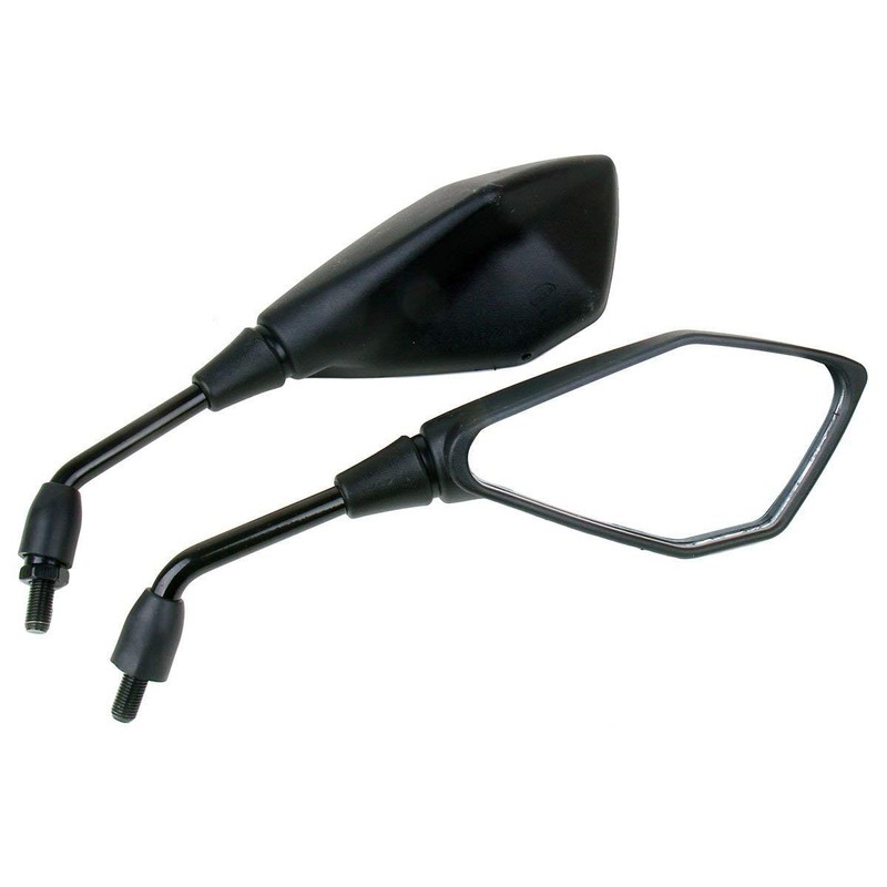 MotorToGo 1Pair Black Motorcycle Rear View Mirrors Compatible for KTM