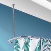 Shower Curtain Rod Hoop Square Shape Bathroom Heavy Duty No