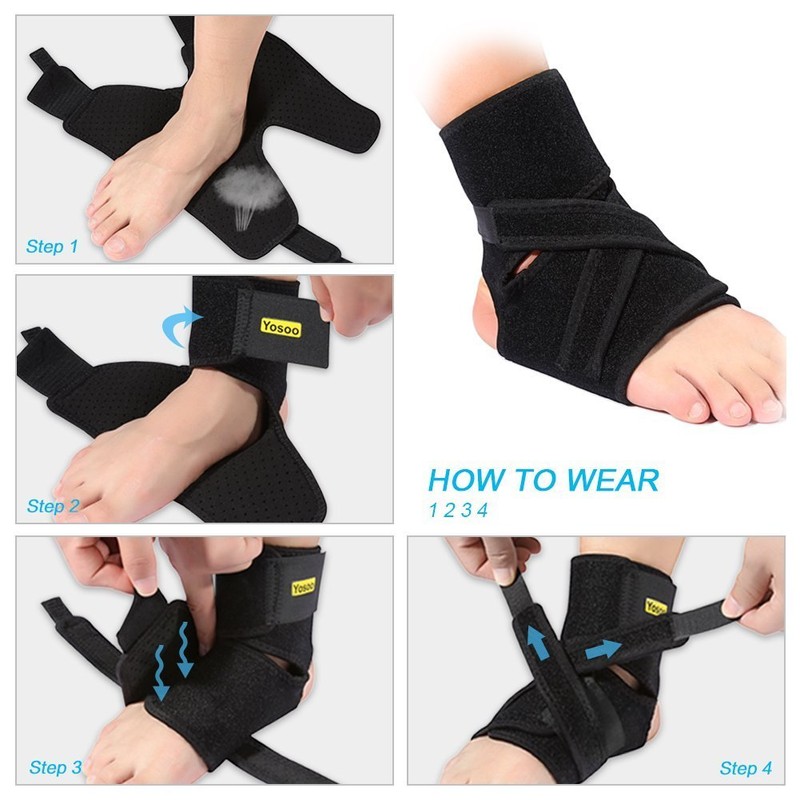 Yosoo Ankle Brace - Breathable Neoprene Adjustable Compression Ankle Support