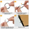Semrien 100 Pcs 1/2 Inch Binder Rings, Loose Leaf Binder