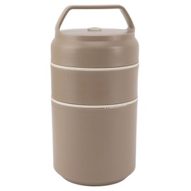 Stainless Steel Insulated Food Jar Double Layer 620ml Capacity Leak Proof Lid Insulated Food Container Wide Mouth Khaki