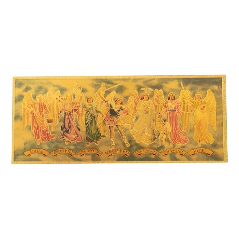 Billete Metálico Esotérico De La Suerte Y Abundancia