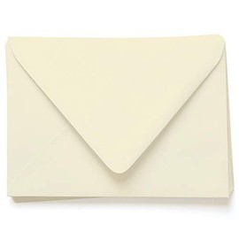 Wedding Cream Envelopes - A7.5 Gmund Colors Matt 5 1/2 x 7 1/2 Euro Flap 91T, 25 Pack