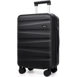 UKEIN 20Inch Carry On Luggage, Lightweight PC HardShell Suitcase with 360° Spinner Wheels, TSA-Approved, Durable Airline Approved Rolling Luggage with Telescoping Handle, Ideal for 3-4 Day Travel