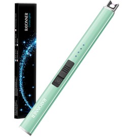 RAYONNER Electric Candle Lighter Rechargeable Lighters Plasma Arc Windproof & Flameless with Safety Switch