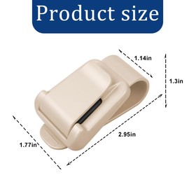 HZEL Sunglass Holder for Car Visor, Vehicle Eyeglasses Ticket Card Clip Hanger, Automotive Interior Sun Visor Glasses Organizer Accessories, Universal for SUV, Sedan, Truck(Beige)