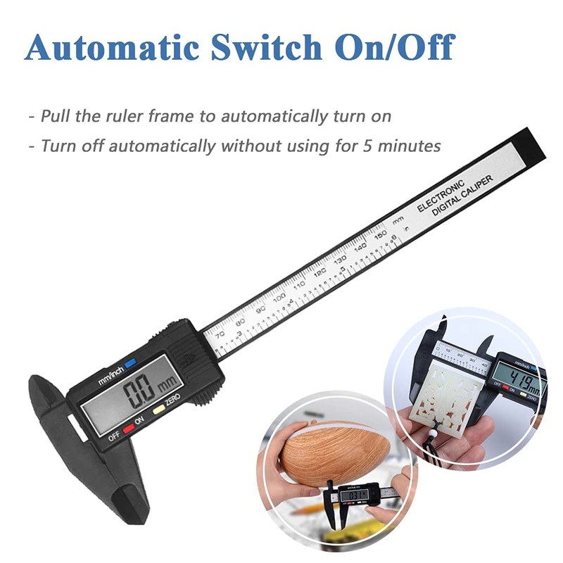 Mesee Digital Caliper, 150mm/ 6 Inch Accuracy LCD Digital Vernier