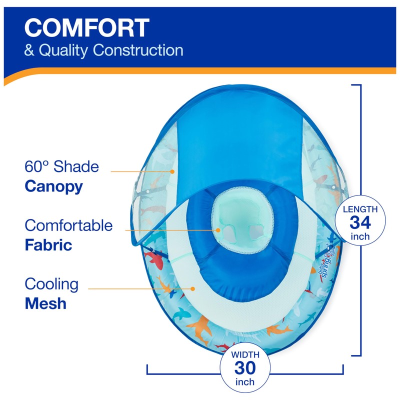 SwimWays Shark Inflatable Sun Canopy for Kids 9-24 Months