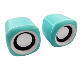 Accod Mini PC speaker Compact USB PC speaker Micro Desktop Multimedia Audio Stereo Speaker for Desktop Notebook Computer USB Desktop Subwoofer Player. (Light green)