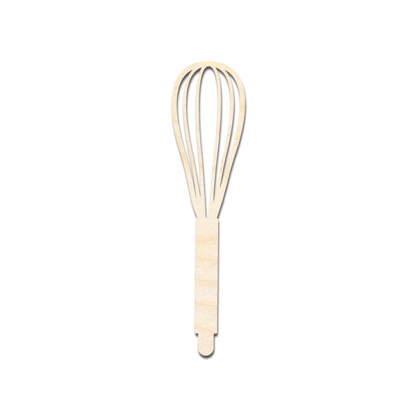 Unfinished Wood Whisk Shape | DIY Craft Cutout | up