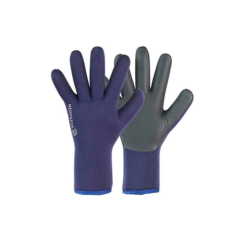 [NEOWORKGEAR] 0403 Waterproof Neoprene Gloves (L, Navy)