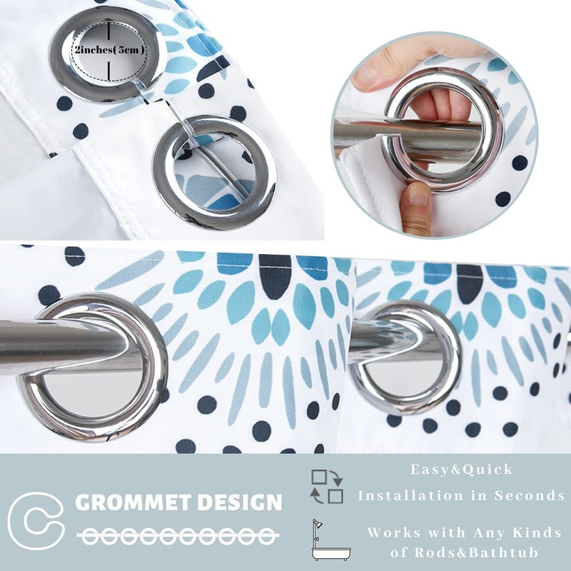 Ecoehoe 71" W x74 H Hotel Grade Fabric Hook Free