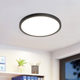muyuua Ceiling Light LED Ceiling Light Flat Bedroom Lamp 18 cm Bathroom Lamp 15 W Kitchen Lamp Bedroom Black Ceiling Lighting Hallway Lamp Ceiling Bathroom Lamp 4000 K for Kitchen Hallway