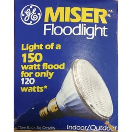 Ge  indoor / outdoor  Par38 "Miser" 120 W watt floodlight floodlamp NOS
