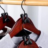 50 Pcs Mini Clothes Hanger Connector Hooks Black Heavy Duty
