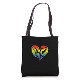 Bird Heart Design for colorful Bird Fans Tote Bag