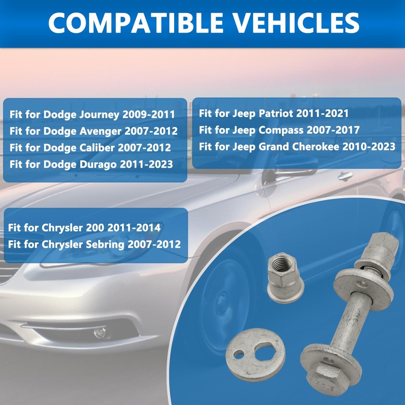 2Pcs Rear Toe Link Alignment Bolts Kit, Compatible with Chrysler
