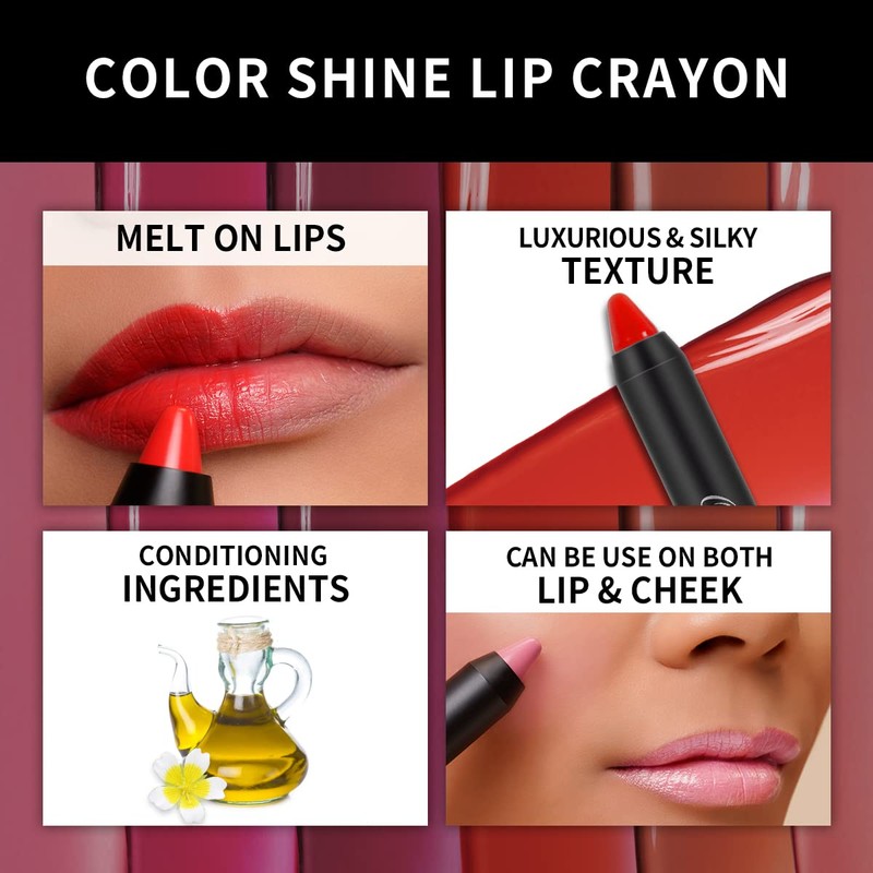 Oulac Lipstick Pen-Tinted Lip Balm, Nourishing Lipstick for an Even