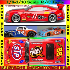 White Vinyl R/C Racing Sponsor Sticker Gang Sheet 62-1/8th – 1/10th Scale Model Decal Sticker Sheet R/C Lexan Body - Decorate Your R/c Cars, Boats, Truck Model – Die-Cut to Shape - Peel & Stick