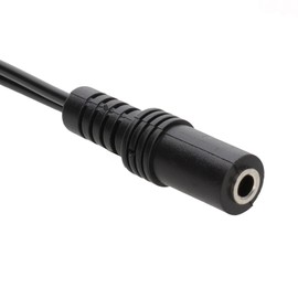 kenable 3.5mm Stereo Jack Socket to Twin 6.35mm Mono Jack Plugs Adapter Cable