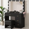 YITAHOME Vanity Desk Set with Lighted Mirror, Makeup Vanity with