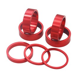 PLATT Bicycle Ahead Stem Spacer 1/8 Inch Aluminium MTB Road Bike Spacers Headset Spacer 2 mm/3 mm/5 mm/4 x 10 mm (7 Pieces)