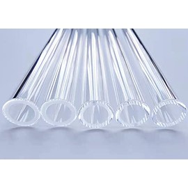 Masmoc 5PCS Pyrex Glass Tubes 12 mm OD 2 mm 12 inch Thick Wall Tubing