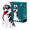 Bloques Perro Mascot Husky Chw Chw Figura Bloques Armable 3d