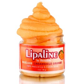 Lipalene HoneyLuxe - 100% Natural Lip & Cuticle Scrub (2 oz, Creamsicle Orange)