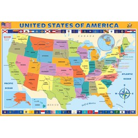 EuroGraphics Map of the United States of America Jigsaw Puzzle (200-Piece)