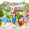 WERNNSAI Farm Animal Birthday Banner - Happy Birthday Banner for