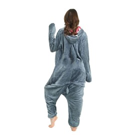 Afoxsos Adult Shark Onesies Pajamas - Unisex One Piece Cosplay Shark Animal Costume
