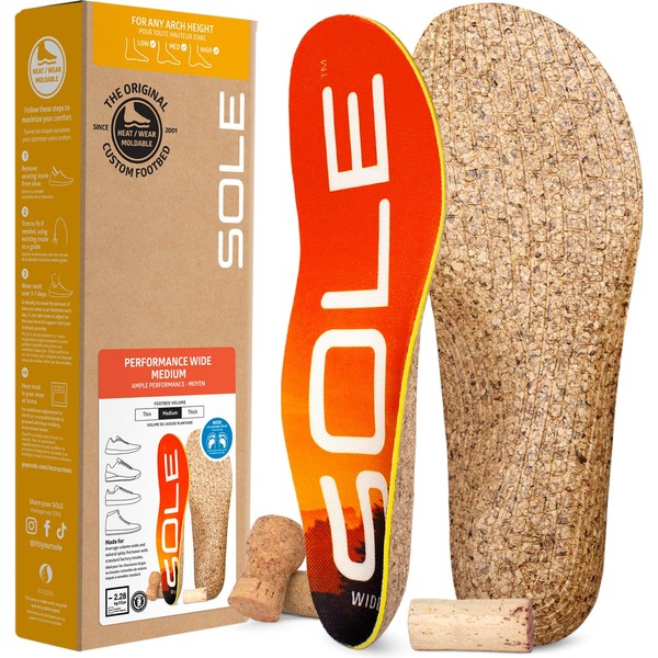 SOLE Performance Wide Medium Insoles - Orthotic Arch Support Inserts