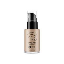 FARMASi Vfx Pro Foundation, Full Coverage Liquid Cream, Lightweight Long Lasting Coverage, Breathable Skin Moisturizer with Color True Matte Blending, Face Makeup, 1 fl. oz / 30 ml - NATURAL BEIGE N12