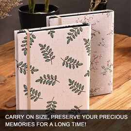 Linen Hardcover Photo Album 4x6 inch 200 Photos Large Capacity for Family Wedding Anniversary Baby Vacation Children's Family Photo Album Japanese Tethered Album DIY Scrapbook (pink)