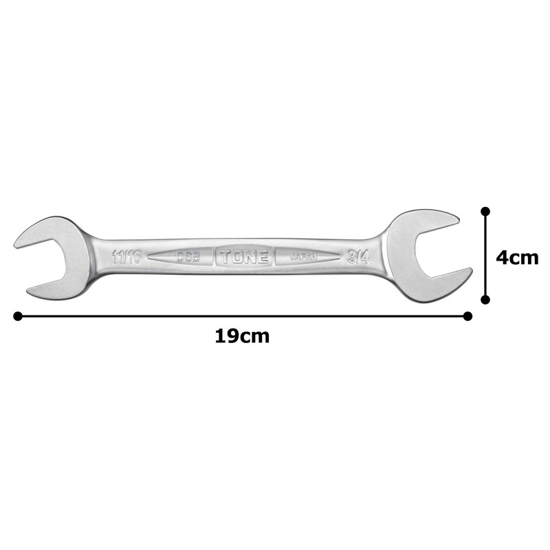 TONE DSB-2224 Spanner, 11/16 x 3/4 Inch Double Sided