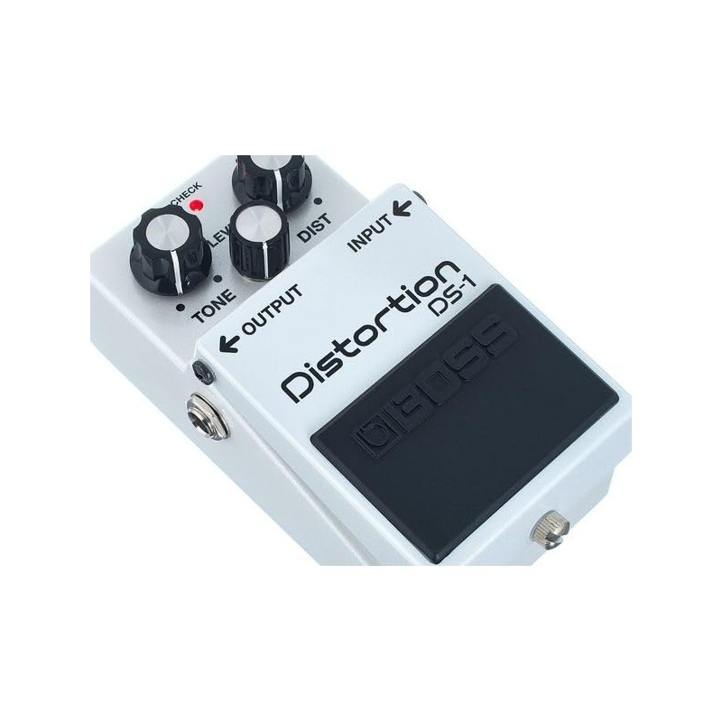 BOSS DS-1 Limited-Edition Metallic White Distortion Effects Pedal